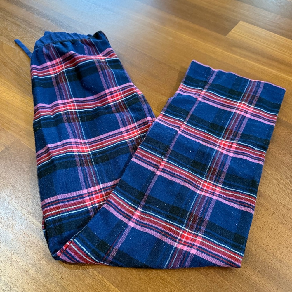 GAP Kids x Pendleton Plaid Pajama Pants Kids 14 Sleep Red Blue Flannel *Pilling